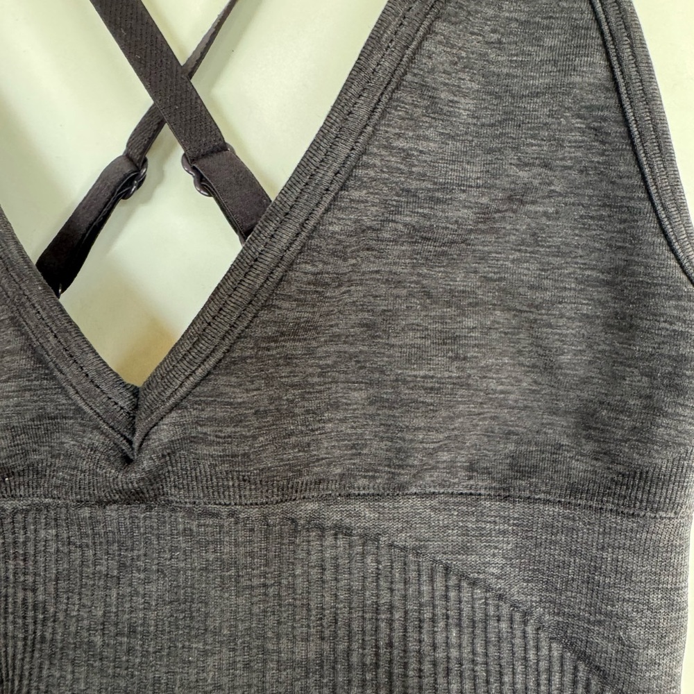 lululemon athletica Ebb To Street sports Bra - Heathered Black 4 - Picture 9 of 9